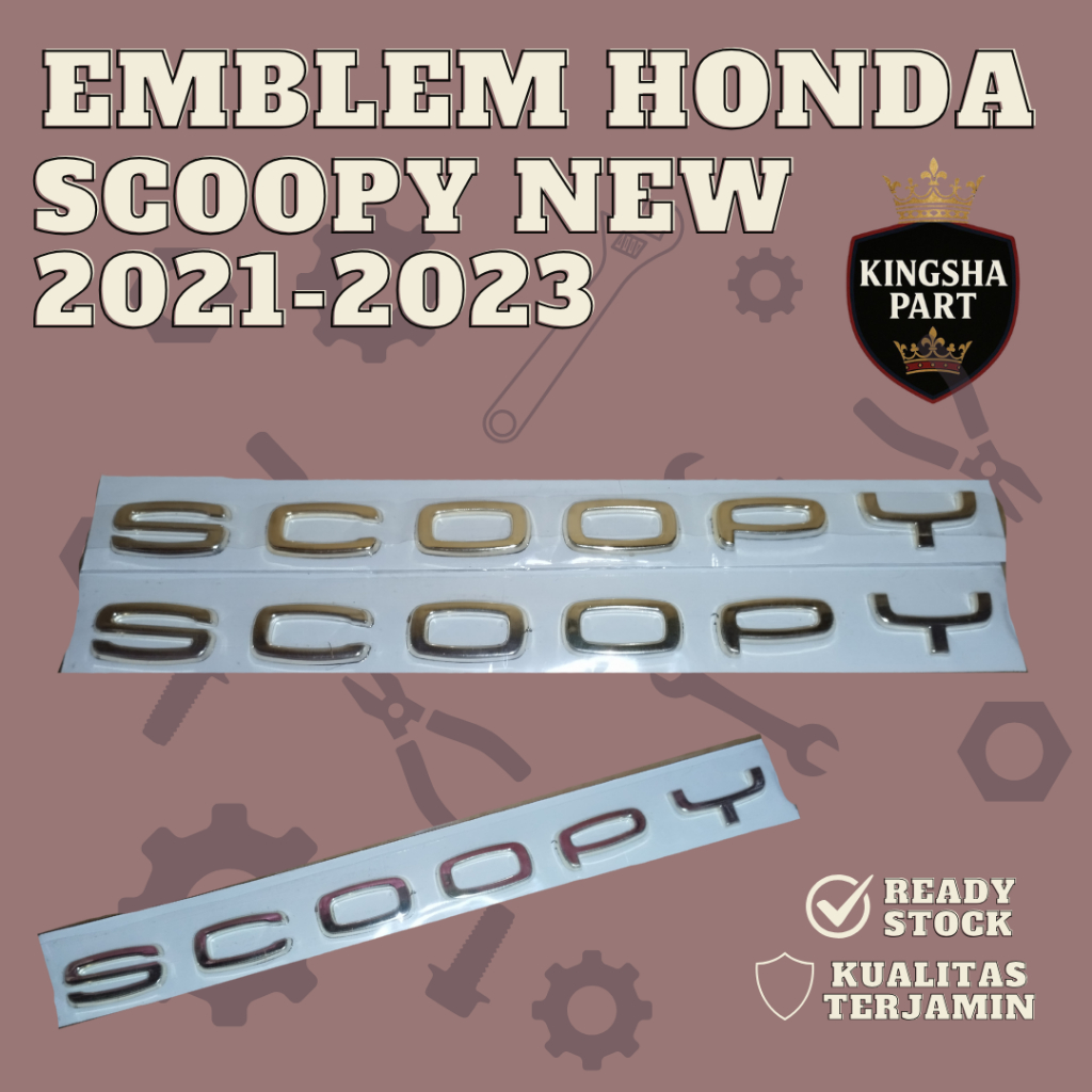 Emblem Tulisan Scoopy Prestige Logo Emblem Scoopy 2021-2023 Sticker Stiker Scoopy Prestige K2f