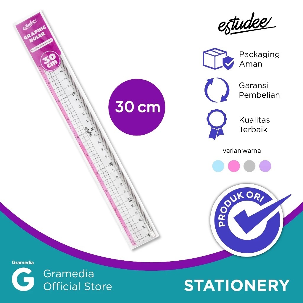 

Gramedia Karawaci - ESTUDEE GRAPHIC RULER 30CM BLACK ES-R030