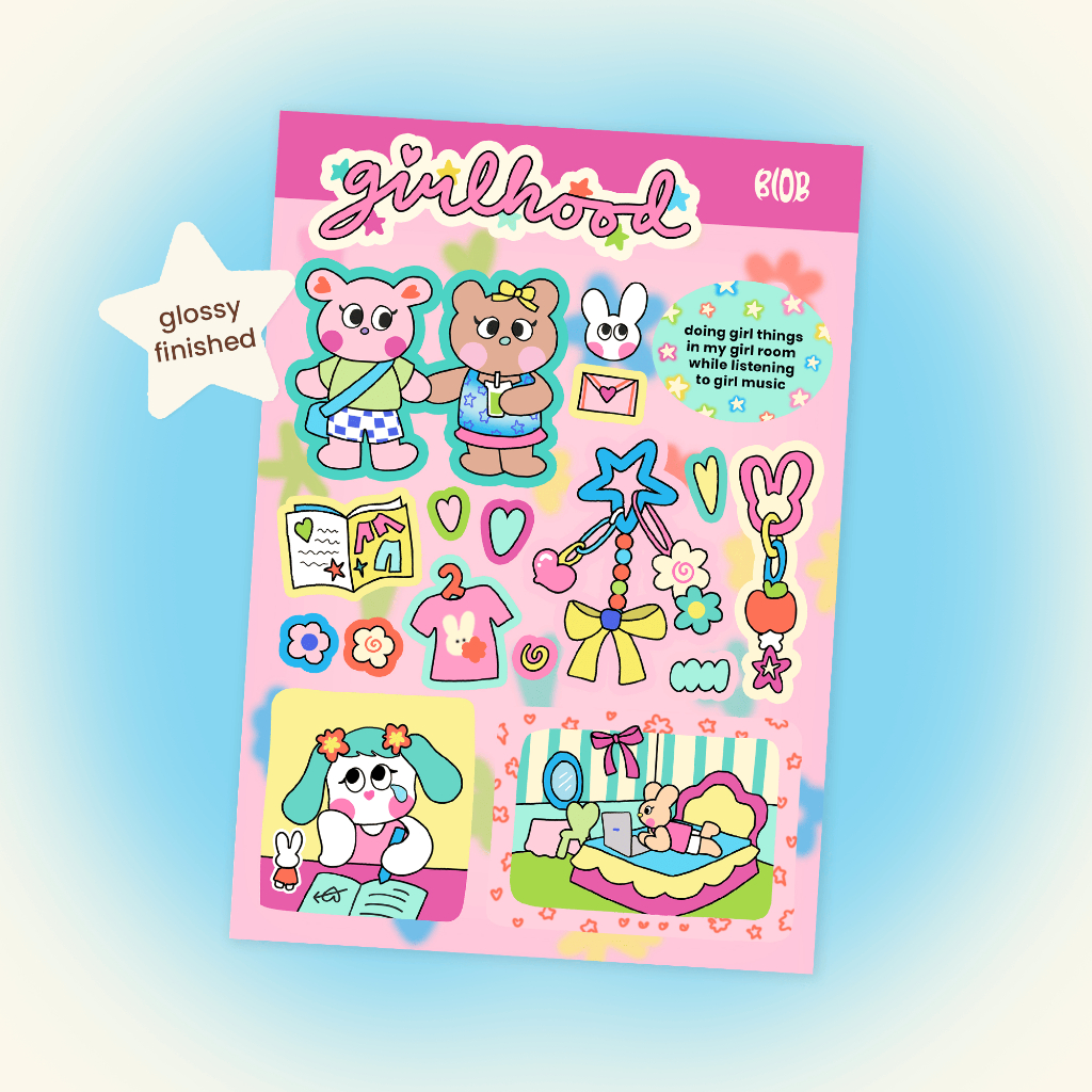 

Girlhood A6 Sticker Sheet
