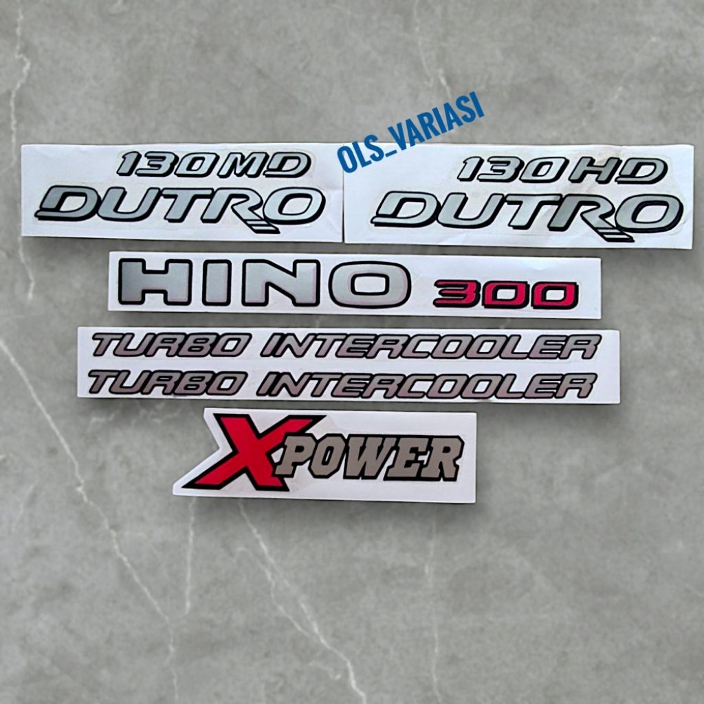 Stiker hino 300 Xpower / Stiker Hino 300 130hdDutro 130md Dutro Turbo Intercooler Xpower / Stiker hi