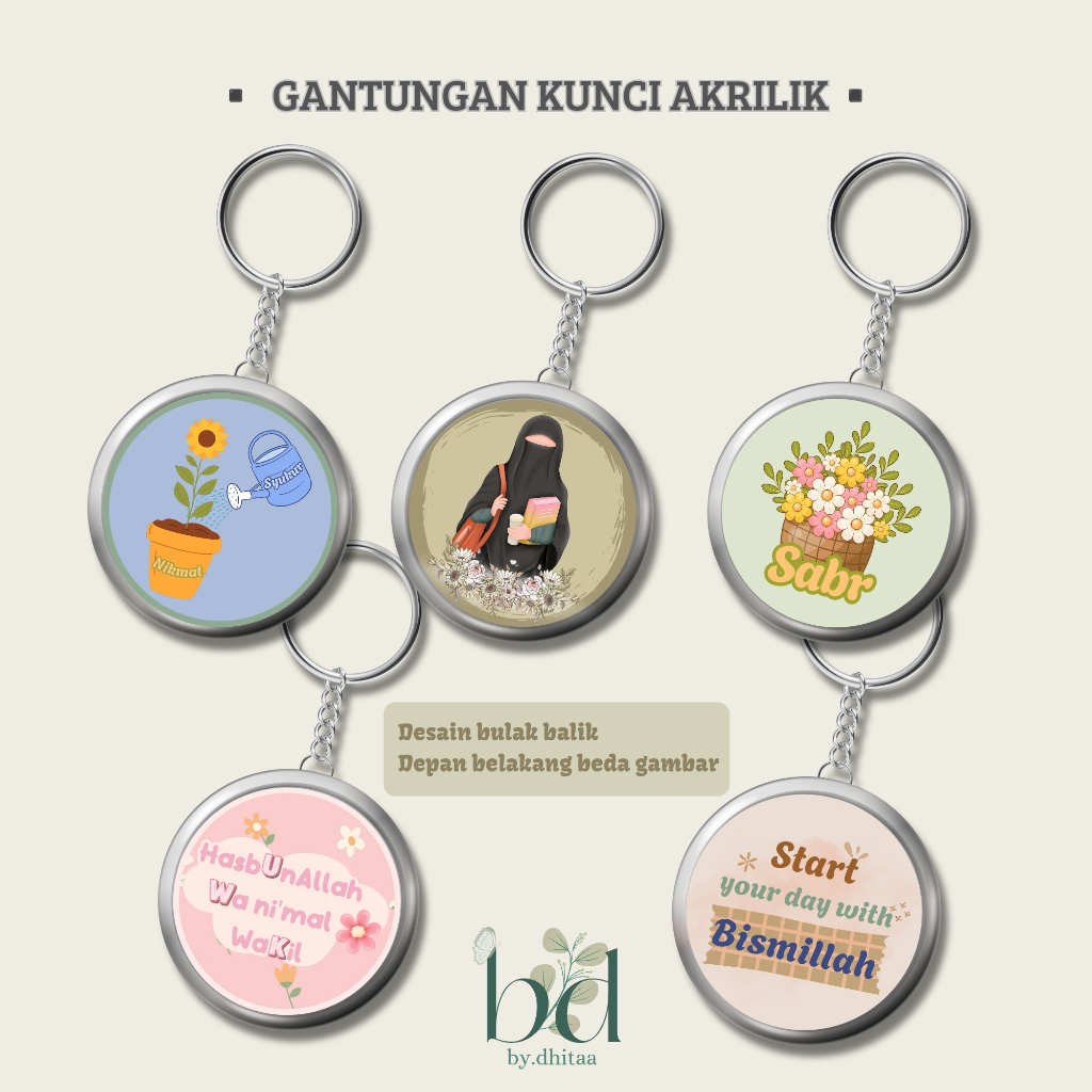 Gantungan Kunci Akrilik Aesthetic/ Ganci Akrilk/ Gantungan Kunci Akrilik Lucu/ Gantungan Kunci Akril