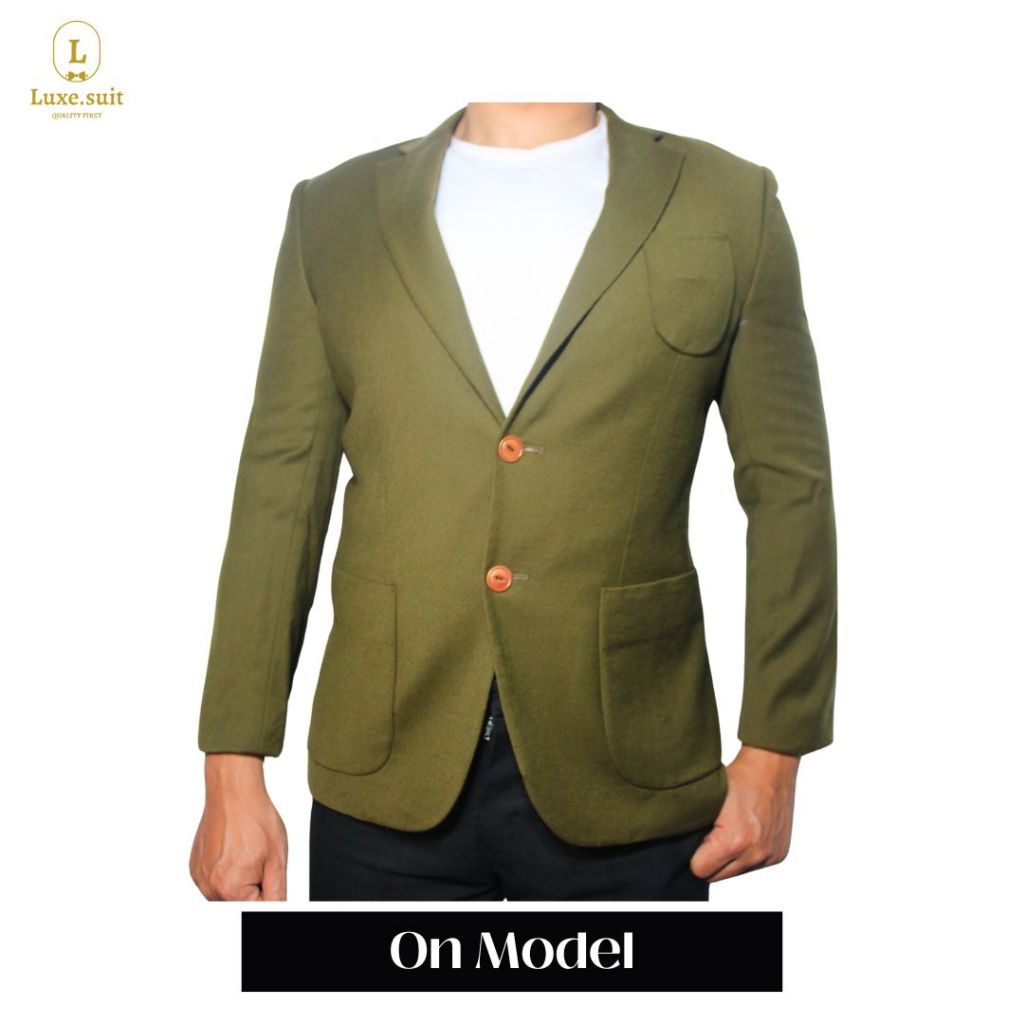 Jas Pria Warna Hijau Army (ukuran XL)