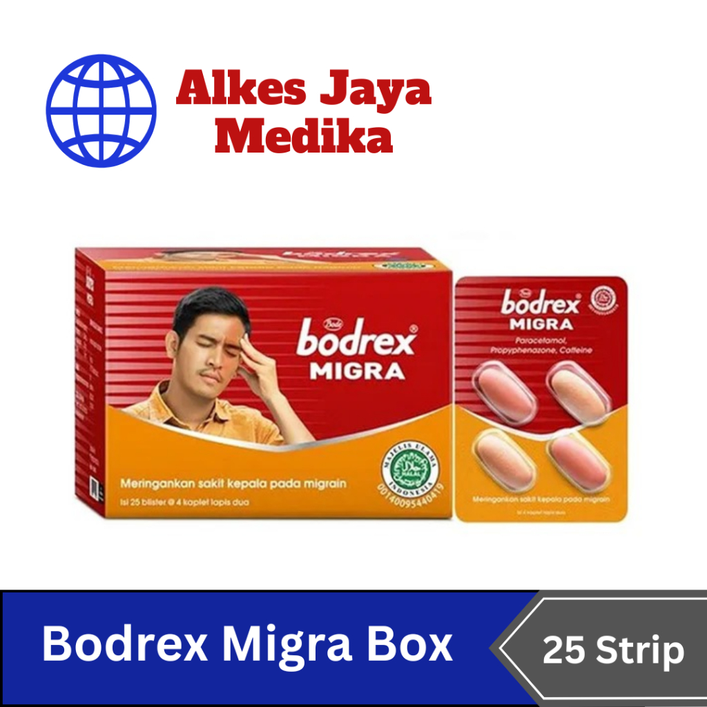 Bodrex Migran Box Isi 100 Tablet - Obat Sakit Kepala Sebelah