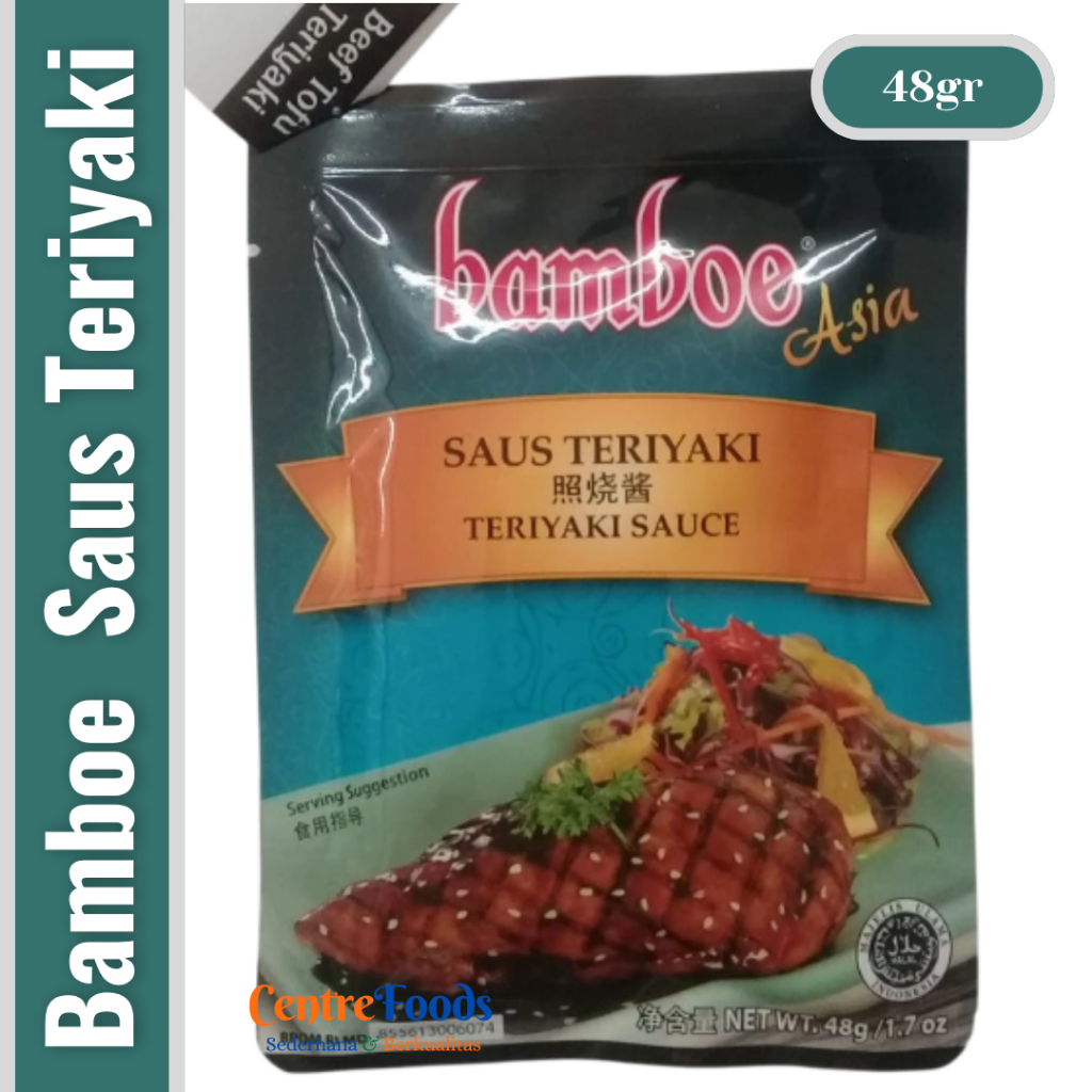 

Bumbu Masak Saus Teriyaki - Teriyaki Sauce BAMBOE | 48gr [ Harga Per BKS ]