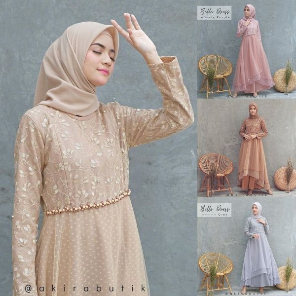 LAKSITA BUSANA - GAMIS BELLE TULLE POLKADOT GAMIS PESTA KONDANGAN ROK MAYUNG ELEGAN TERBARU BRIDESMA
