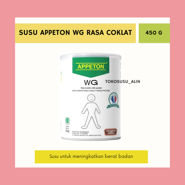 

APPETON WEIGHT GAIN 450 G RASA COKLAT / SUSU GEMUK PENAMBAH BERAT BADAN