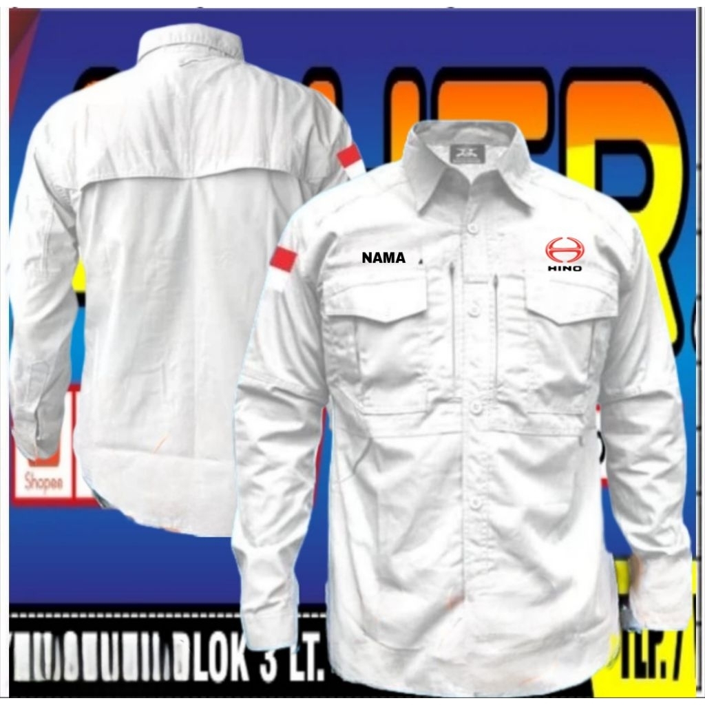 bordir kemeja tactical Hino baju tactical Hino seragam tactical Hino kemeja Hino baju Hino seragam H