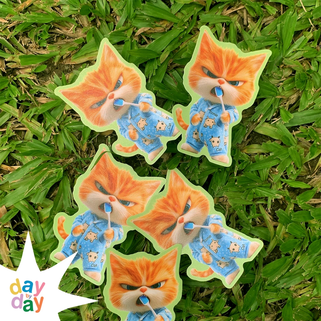 

daybyday - sticker kucing meow series pastel | sticker laptop | sticker lucu