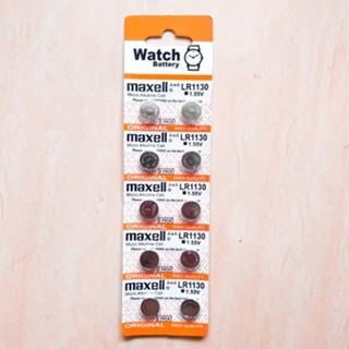 (sko) 10 PCS Baterai Batre Kancing Battery Jam Tangan Maxell AG10 LR1130 LR 1130 SR54 LR54 GP189 Tut