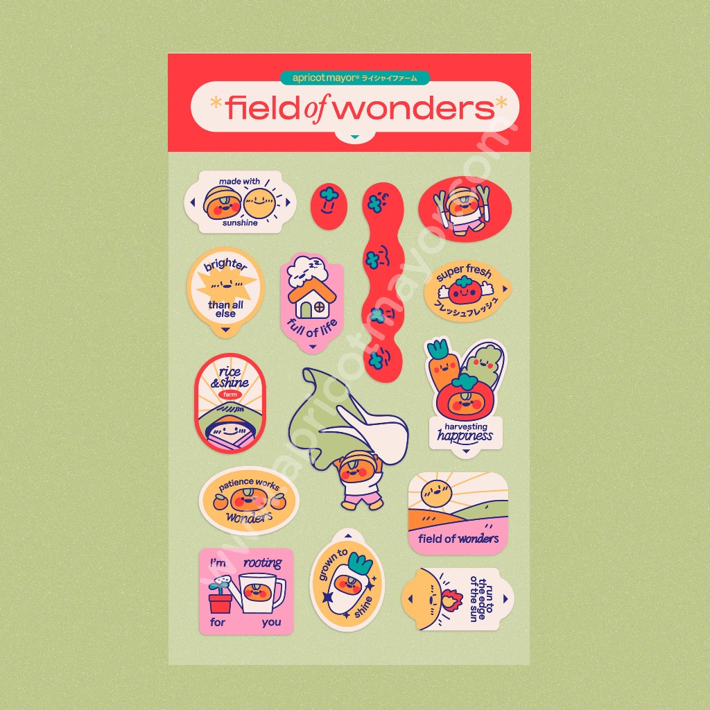 

apricot mayor - field of wonders sticker sheet