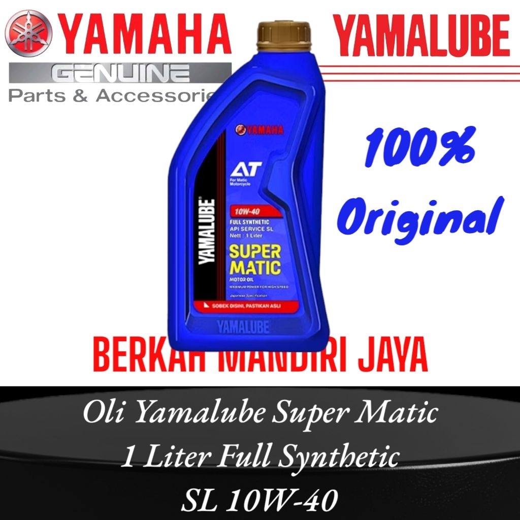 Oli Yamalube Super Matic 1 Liter SL 10W-40 Full Synthetic Original Oli Yamalube Nmax Aerox