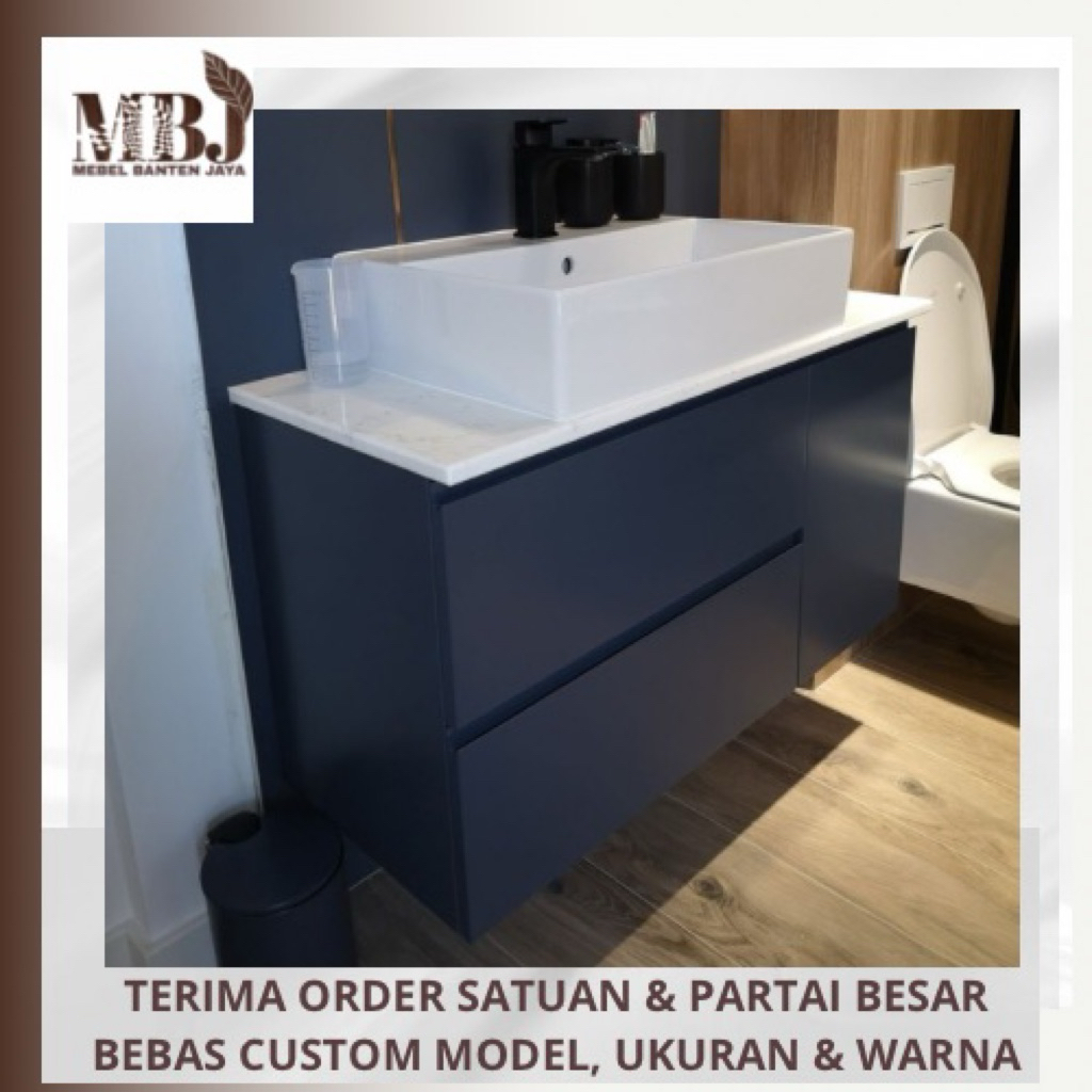 meja wastafel kabinet wastafel gantung