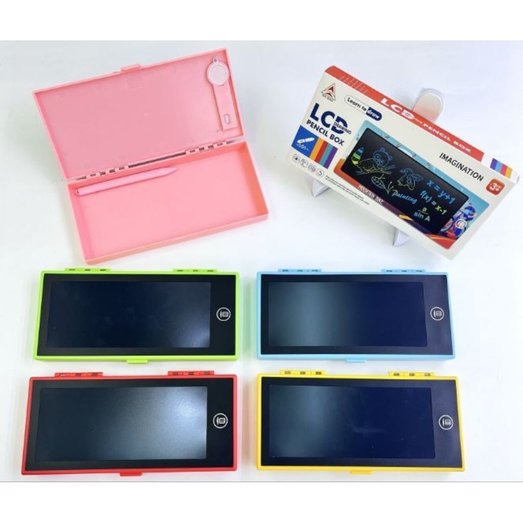 

NO REQUEST !! Kotak pensil | tempat pensil lcd drawing box uk BESAR 21x9cm Free box