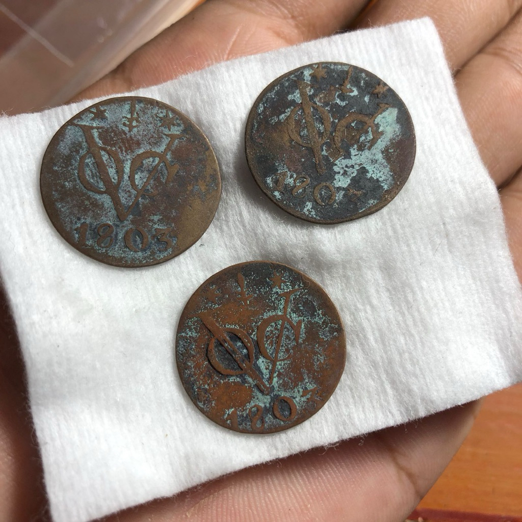 Koin Kuno VOC Gelderland 3pcs Asli 1803