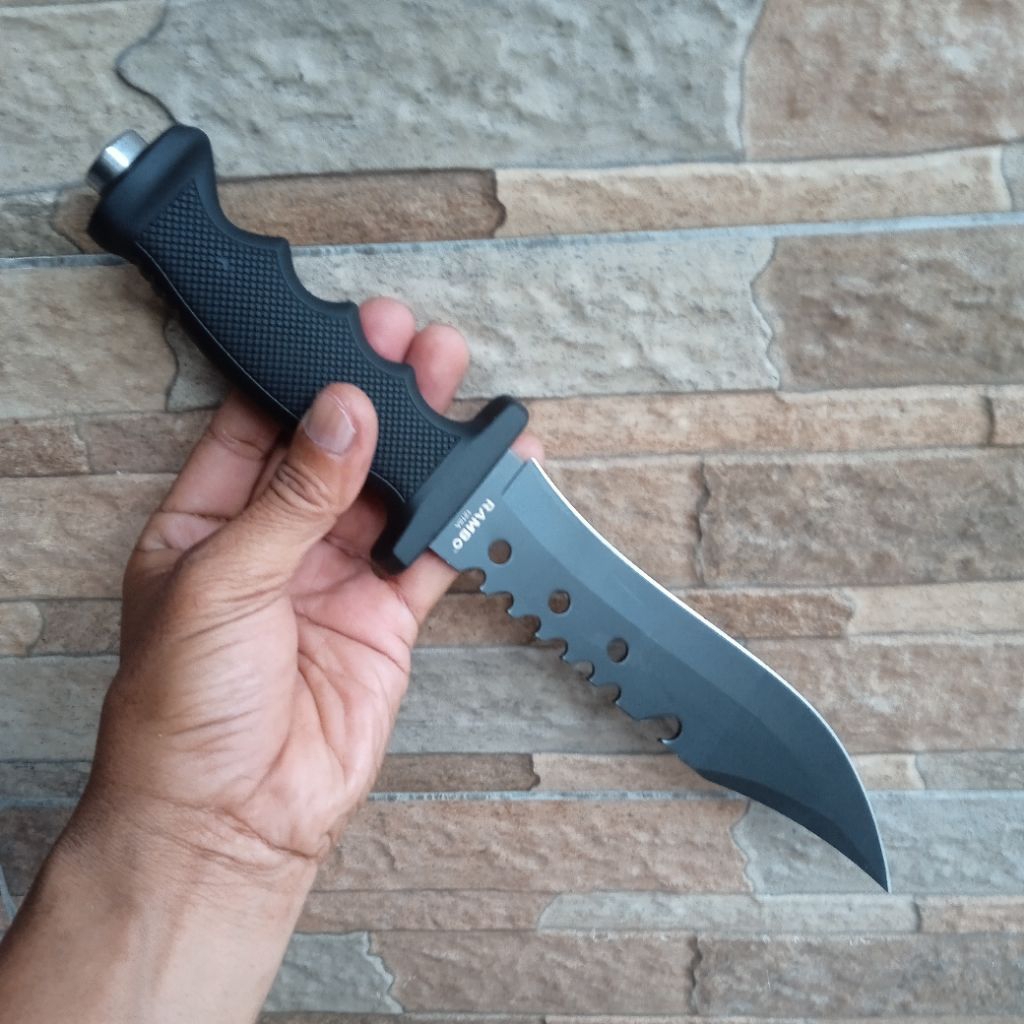 Pisau Camping Survival Rambo 1218A Survival Outdoor