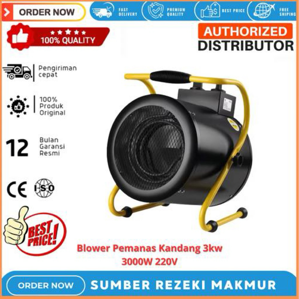 Blower Pemanas Ruangan Heater Blower kandang 5KW Kipas Pemanas Ruangan