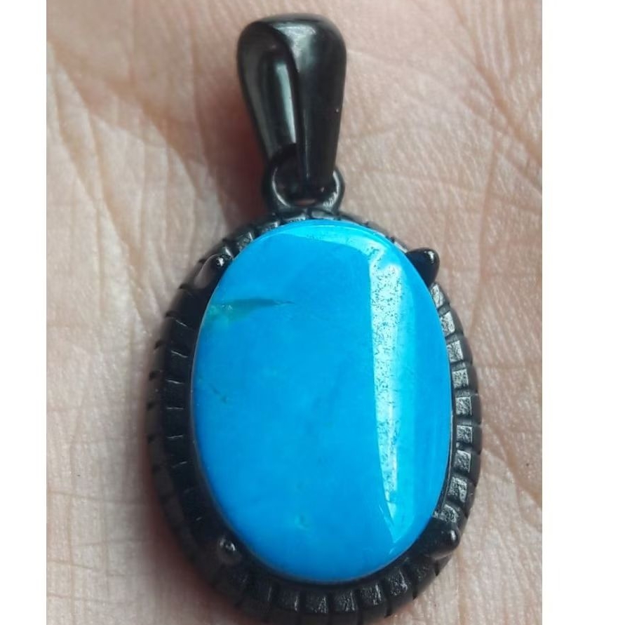 liontin batu pirus polos