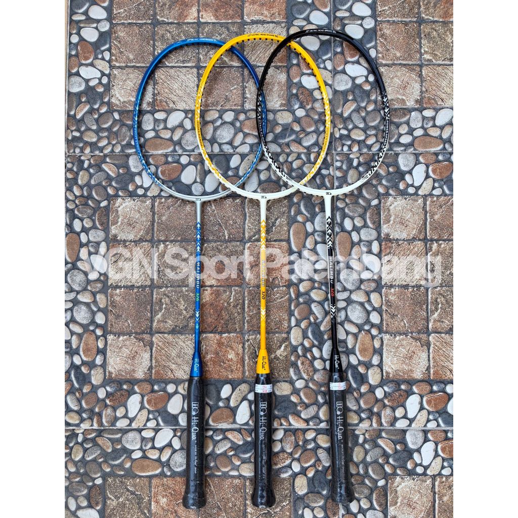 Raket Badminton HIQUA HI-QUA MALIMBU 100% Original (BLACK/BLUE/YELLOW), Free Cover Single Zipper + S
