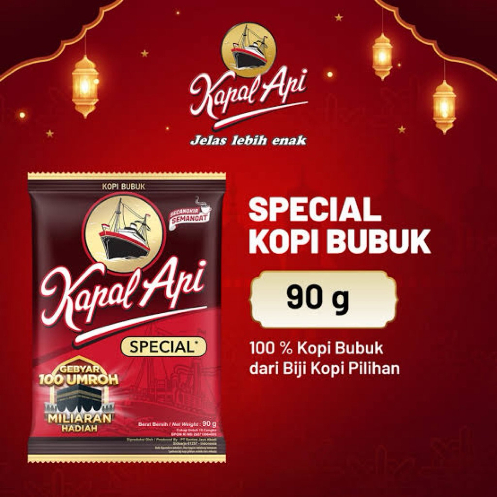 

MURAH 1 RENCENG KOPI KAPAL API BUBUK 90gr