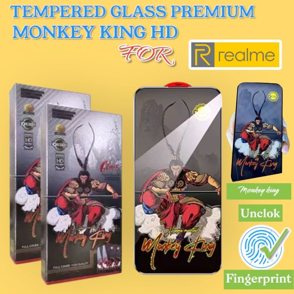 Tempered Glass Monkey King Hd Realme C30 C30s C31 C33 C35 C51 C53 C55 C61 C63 C65 C67 C75 C75x 4g 5g