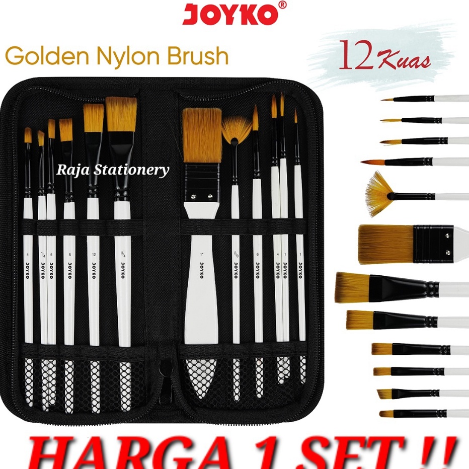 

Joyko Art Brush SET Set Kuas Lukis Cat Acrylic Watercolour BRS18