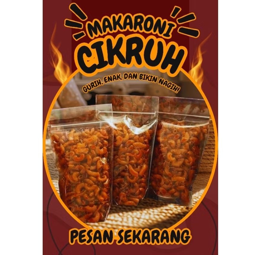 

[ BISA COD ] Makaroni Cikruh 50 Gram Pedas Asin Gurih