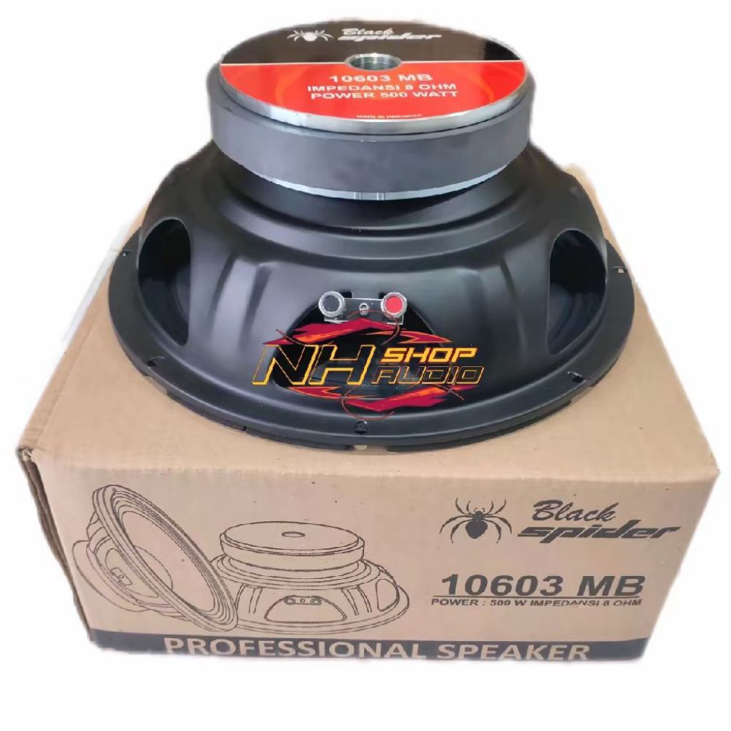 Speaker BS 10603 MB Speaker Black Spider 10603 MB 10 inchi Voice Coil 2in Low mid 500Watt Speaker Bl