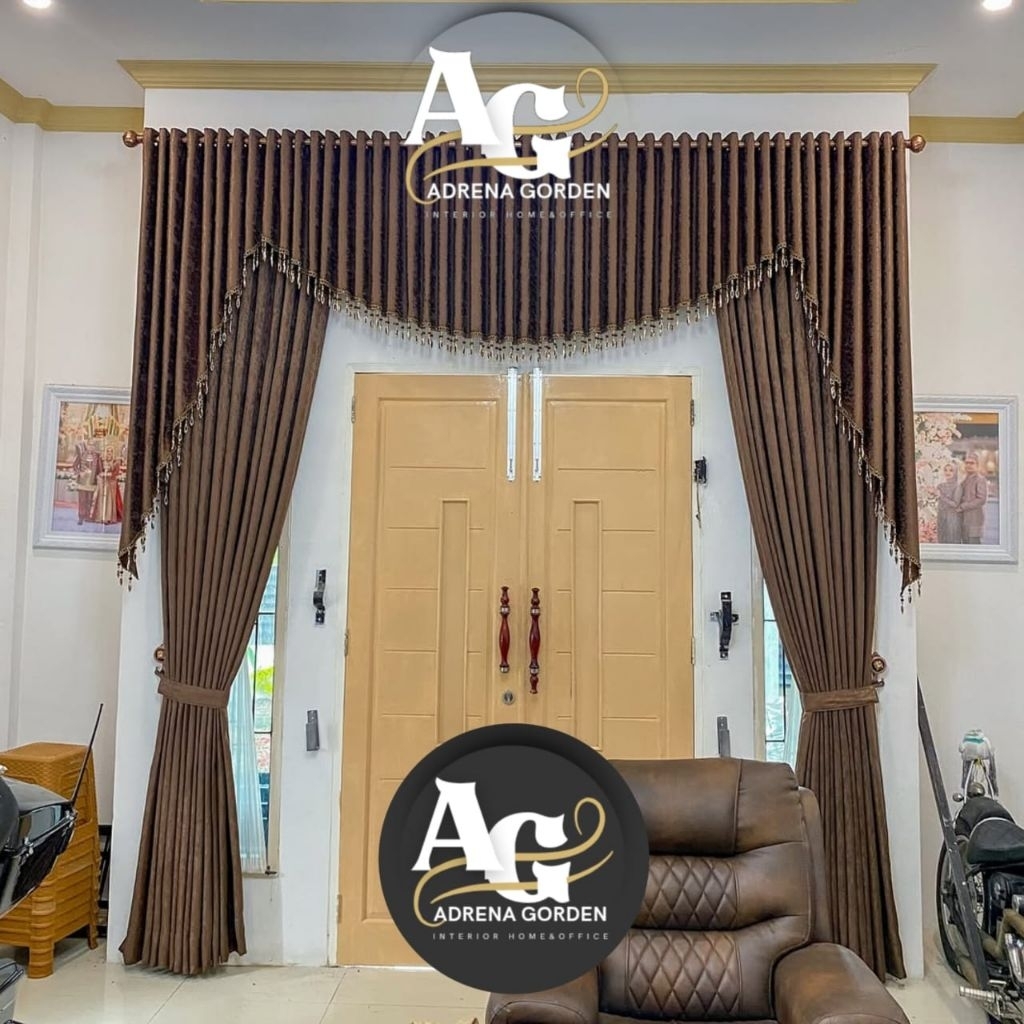 Gorden Blackout Poni Pisah L.300cm & L.250cm Gorden Jendela Kupu Tarung Gorden Tirai Minimalis