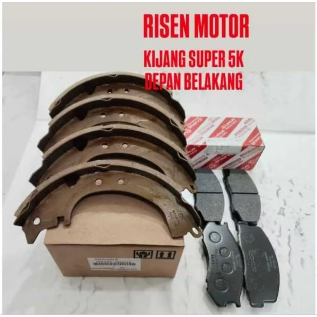 BRAKE PAD BRAKE SHOE KIJANG 5K KAMPAS REM SET DEPAN BELAKANG KIJANG 5K ORIGINAL