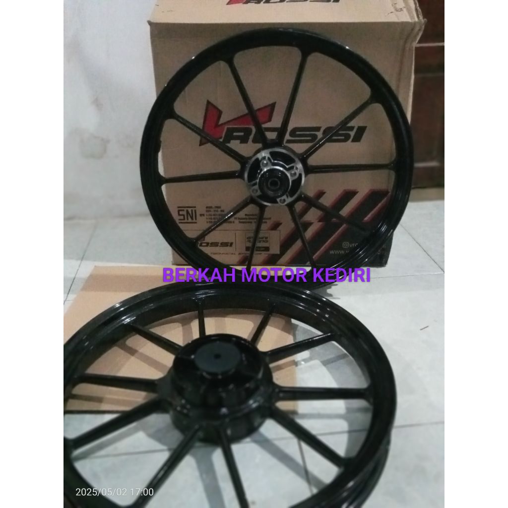 VELG RACING VROSSI STARLIGHT MODEL EXACT RING 18 PNP RX KING , RXZ WARNA HITAM