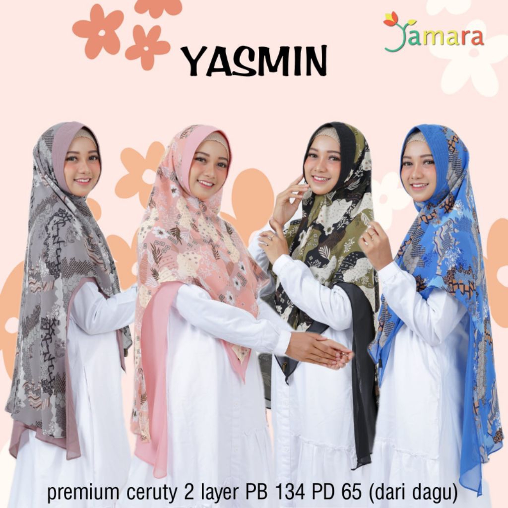 YAMARA khimar seragam pengajian | khimar syari | hijab syari | hijab ceruty | khimar cerity | hijab 