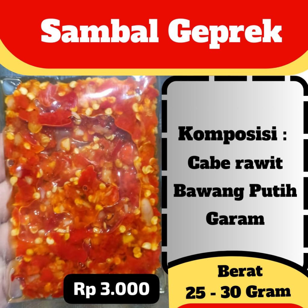 

sambel Geprek 25 Gram