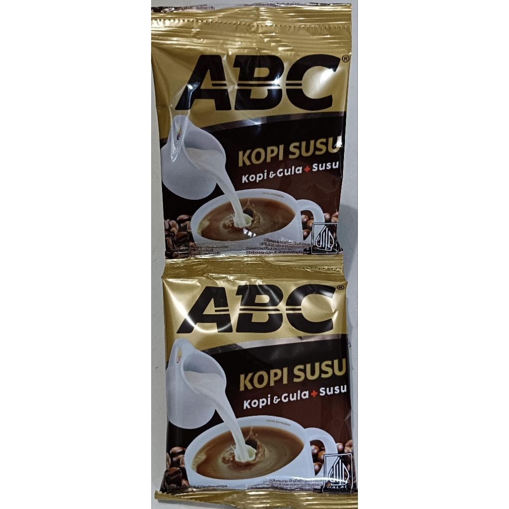 

Kopi ABC susu 1 Renceng isi 10 sachet x 30 gr / Kopi Susu plus Gula