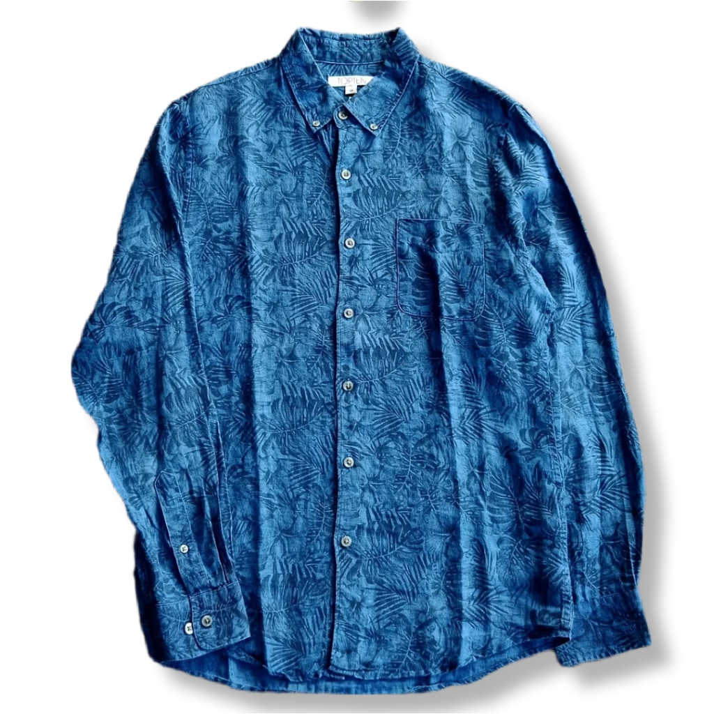 TOPTEN PALMS LINEN LONG SHIRT | KEMEJA | CLWM