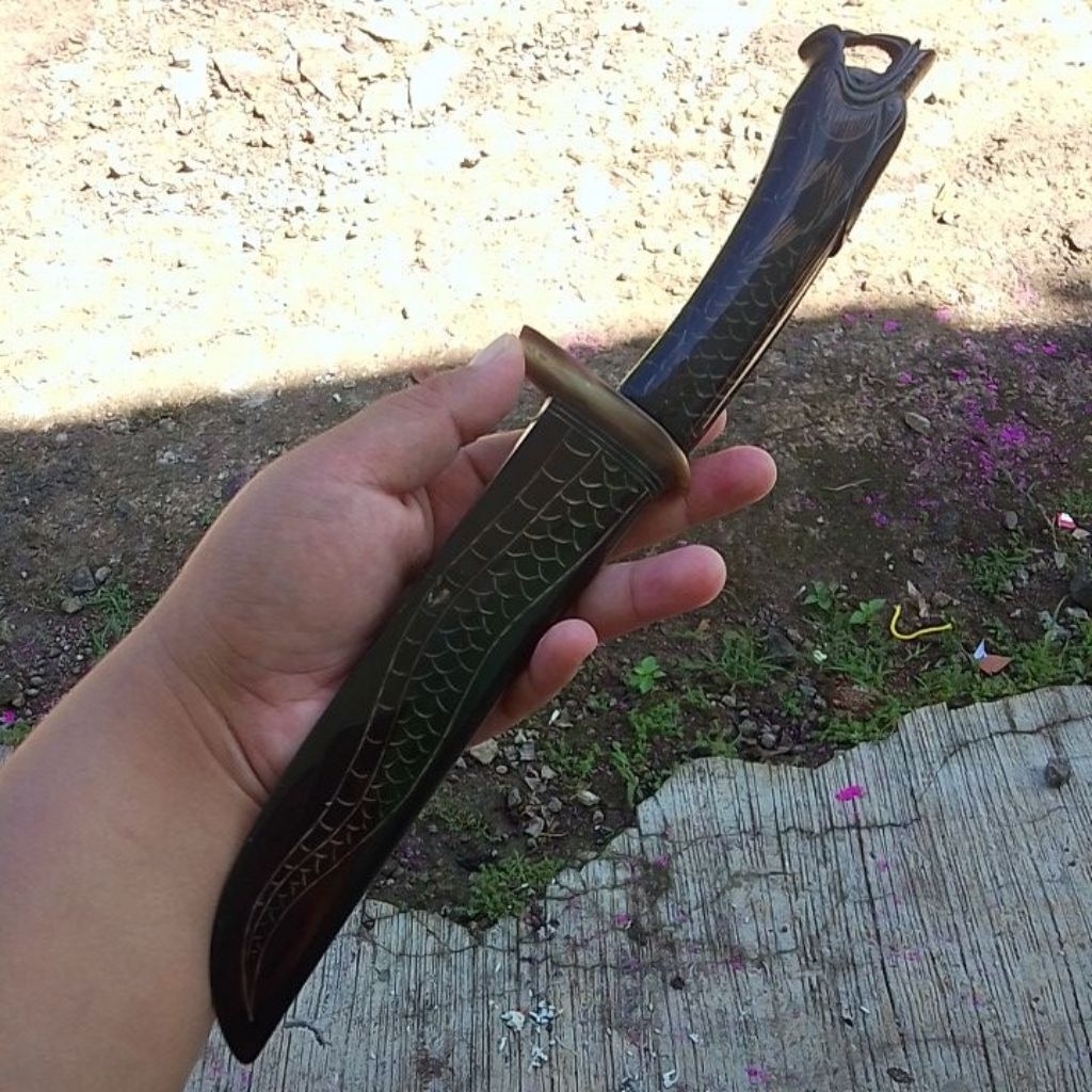 pisau berburu baja khaler 16cm