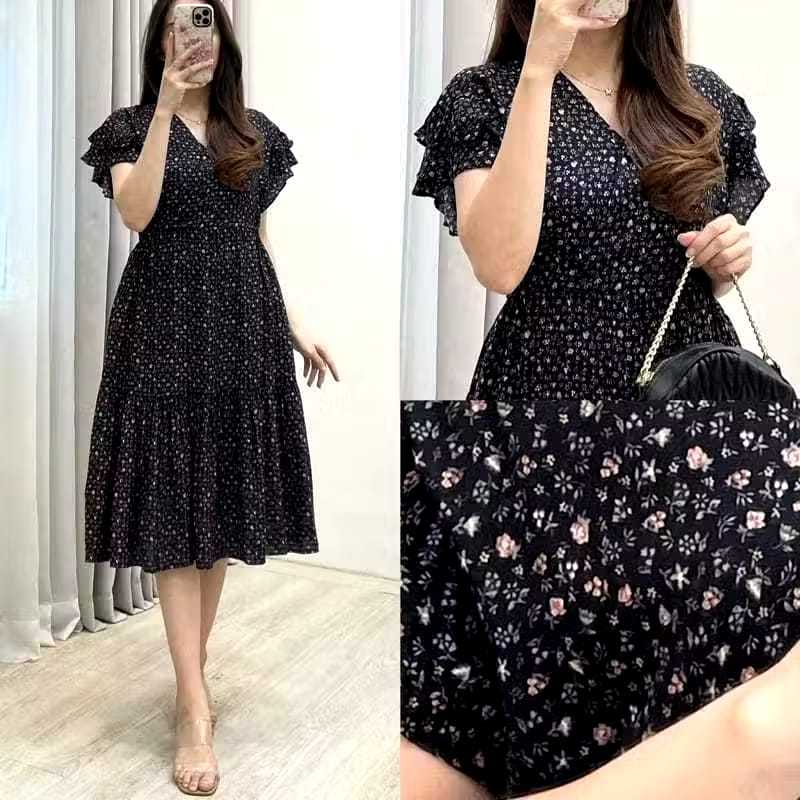 DRES KIMONO UKURAN JUMBO MOTIF BUNGA TERLARIS BISA COD