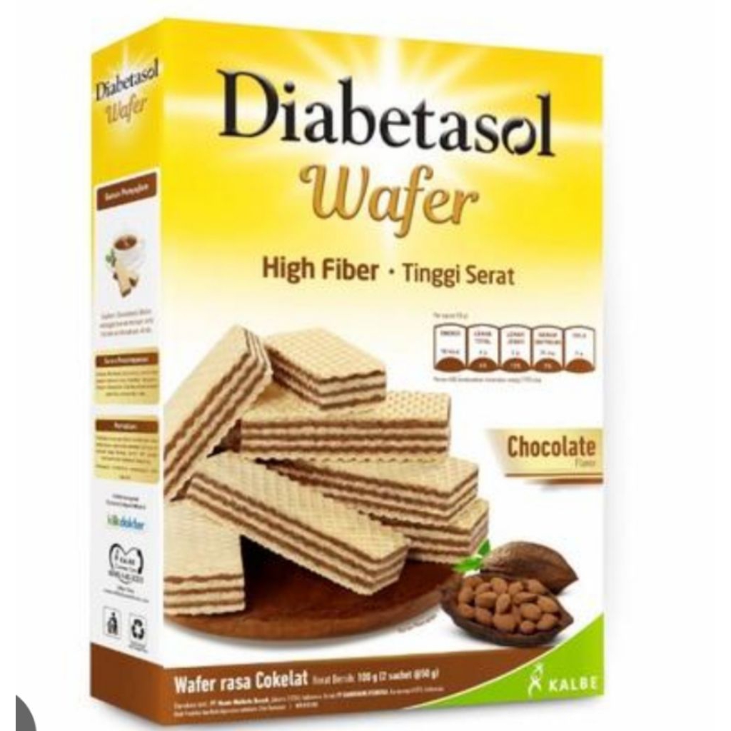

Diabetasol Wafer Coklat 2x50gr