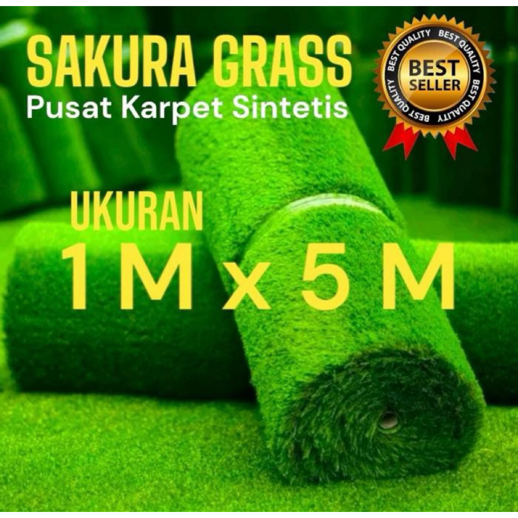 Promo Rumput Sintetis 1 Roll 1 X 5 Meter Tipe Swiss Tebal 3 Cm / 30 Mm