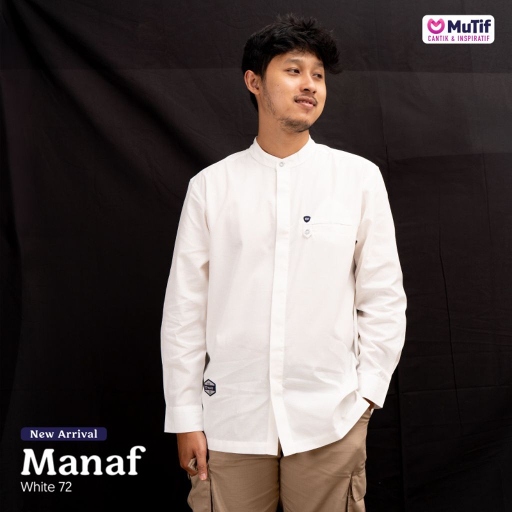 KEMEJA KOKO LENGAN PANJANG MANAF MUTIF UNTUK DEWASA DAN REMAJA
