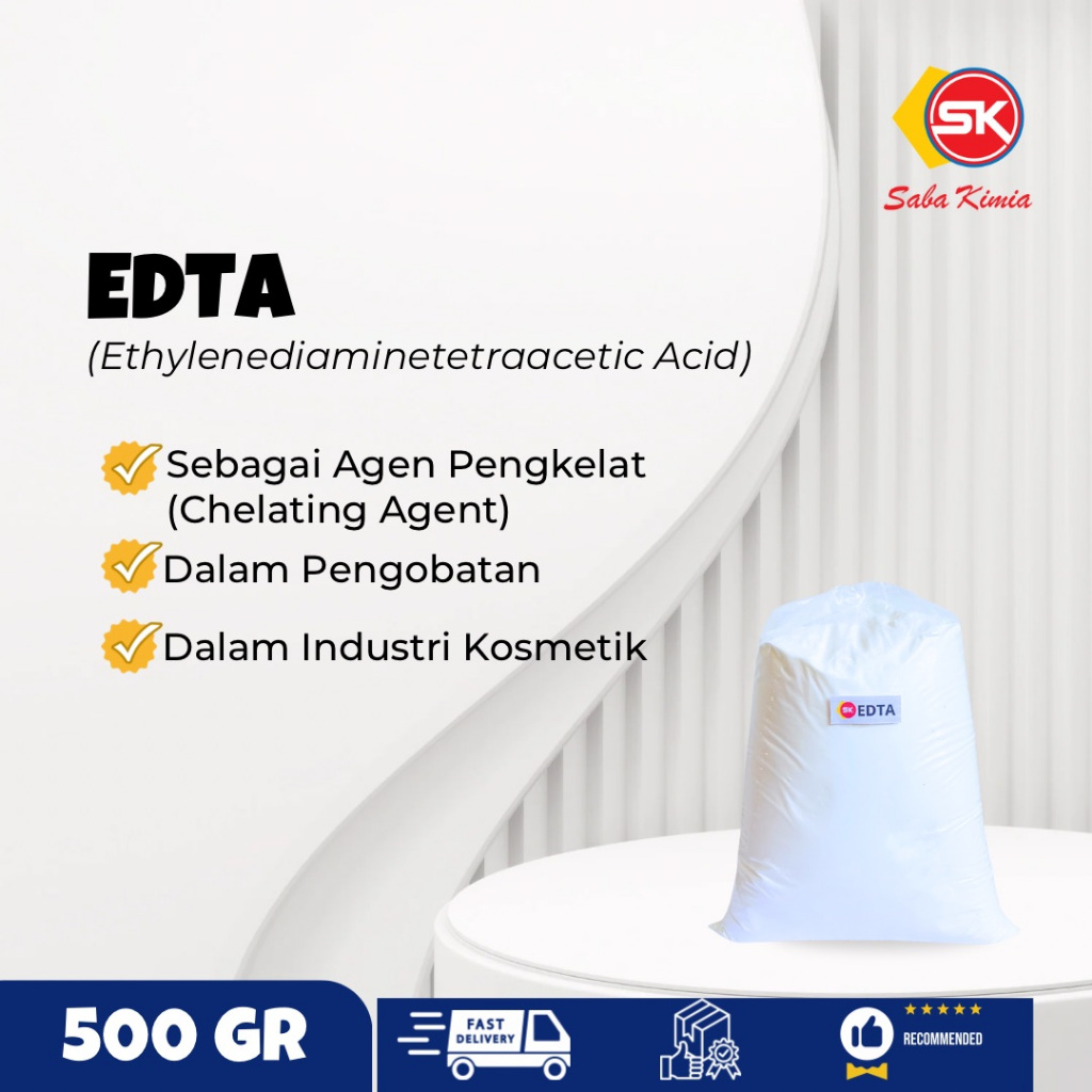 EDTA 4Na 500gr Powder | Tetrasodium EDTA | Bahan Pengawet Sabun, Laundry & Kosmetik