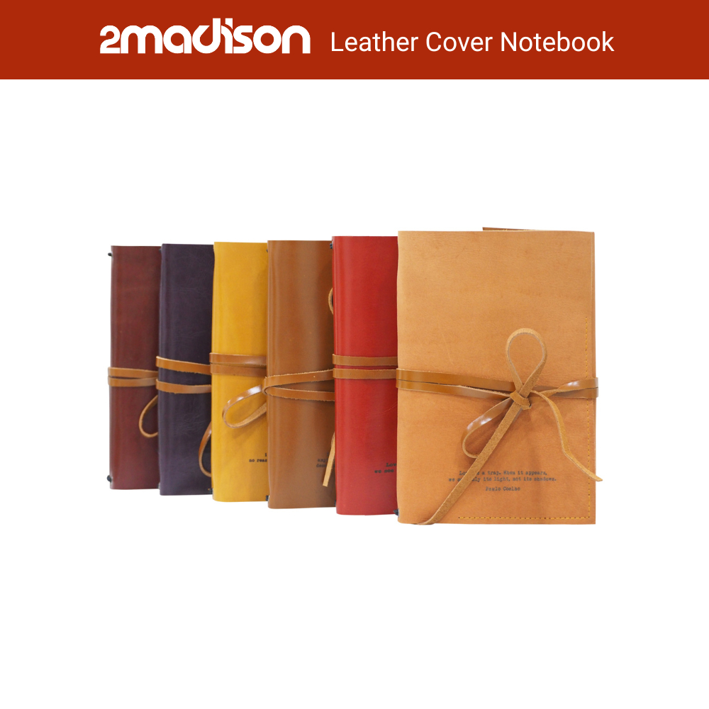 

2Madison Artsy Leather Journal Tali Kulit / Buku Catatan