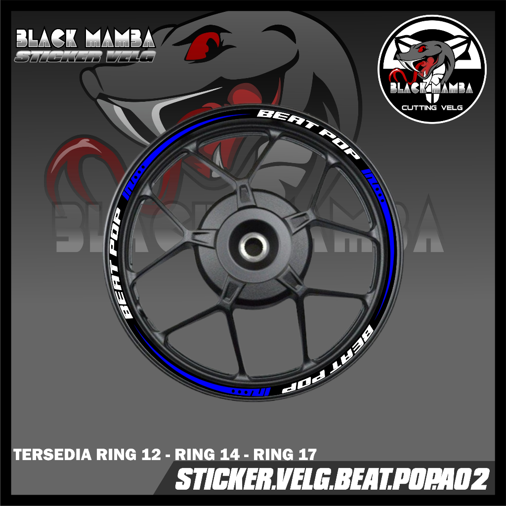 STICKER VELG BEAT POP  - STIKER LIS LIST VARIASI BAN/VELG HONDA BEAT POP A02