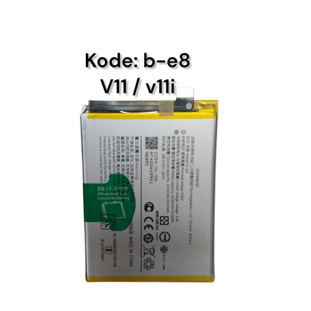 Baterai V11 Baterai  V11i 1806 Baterai B-E8 Baterai  B-E8 Original