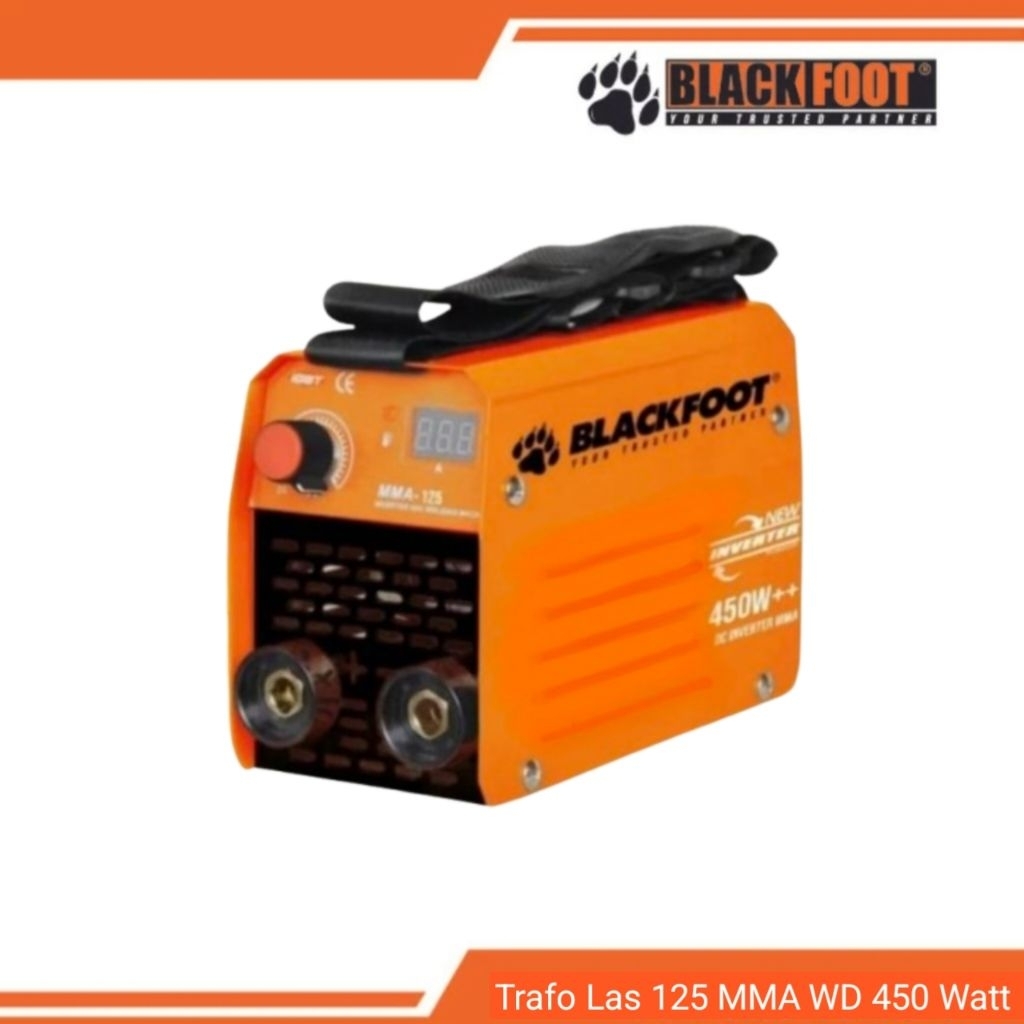 BLACKFOOT Mesin Las Inverter 450 Watt Trafo Las MMA 125 WD Welding Digital