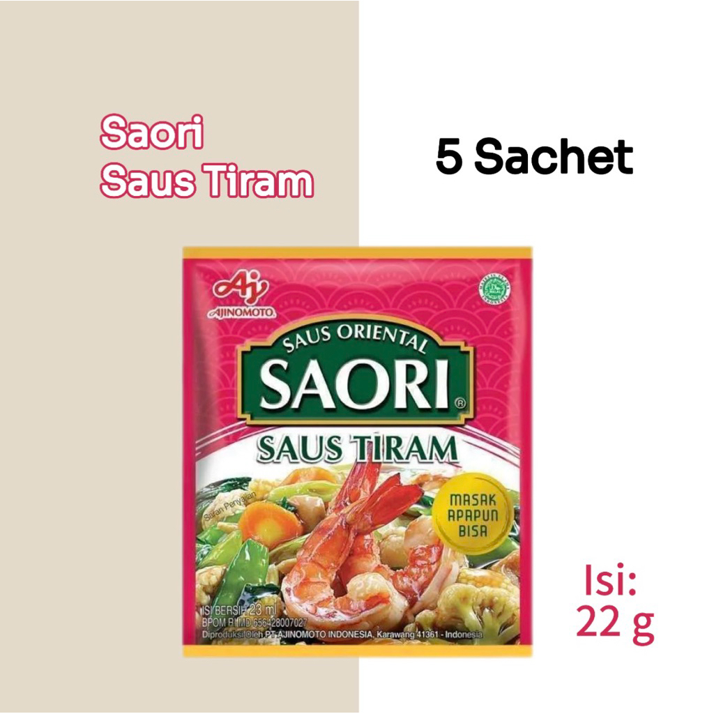

Saori Saus Tiram kemasan 22g @5 sachet