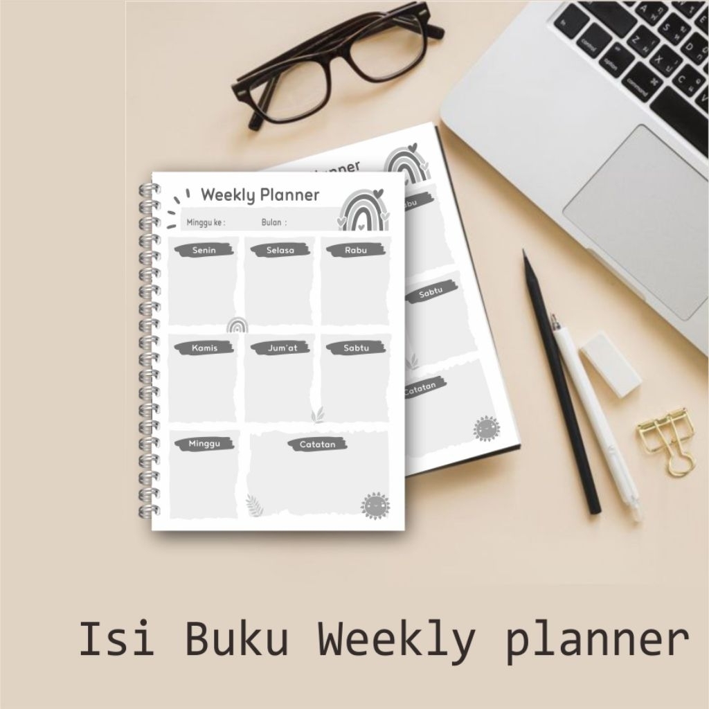 

Buku Catatan Weekly Planner / Planner Book / Buku Agenda / Jurnal / Journal