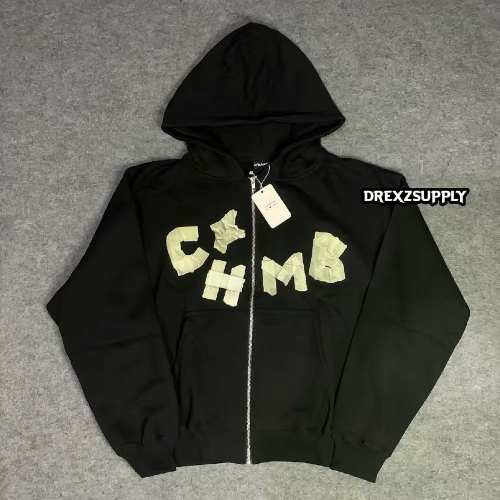 ZIPPER HOODIE CHMB MASKING TAPE