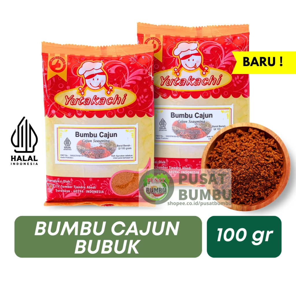 

Bumbu Cajun 100 gr Yutakachi / Cajun Powder / Cajun Bubuk / Bumbu Masak Pusat Bumbu