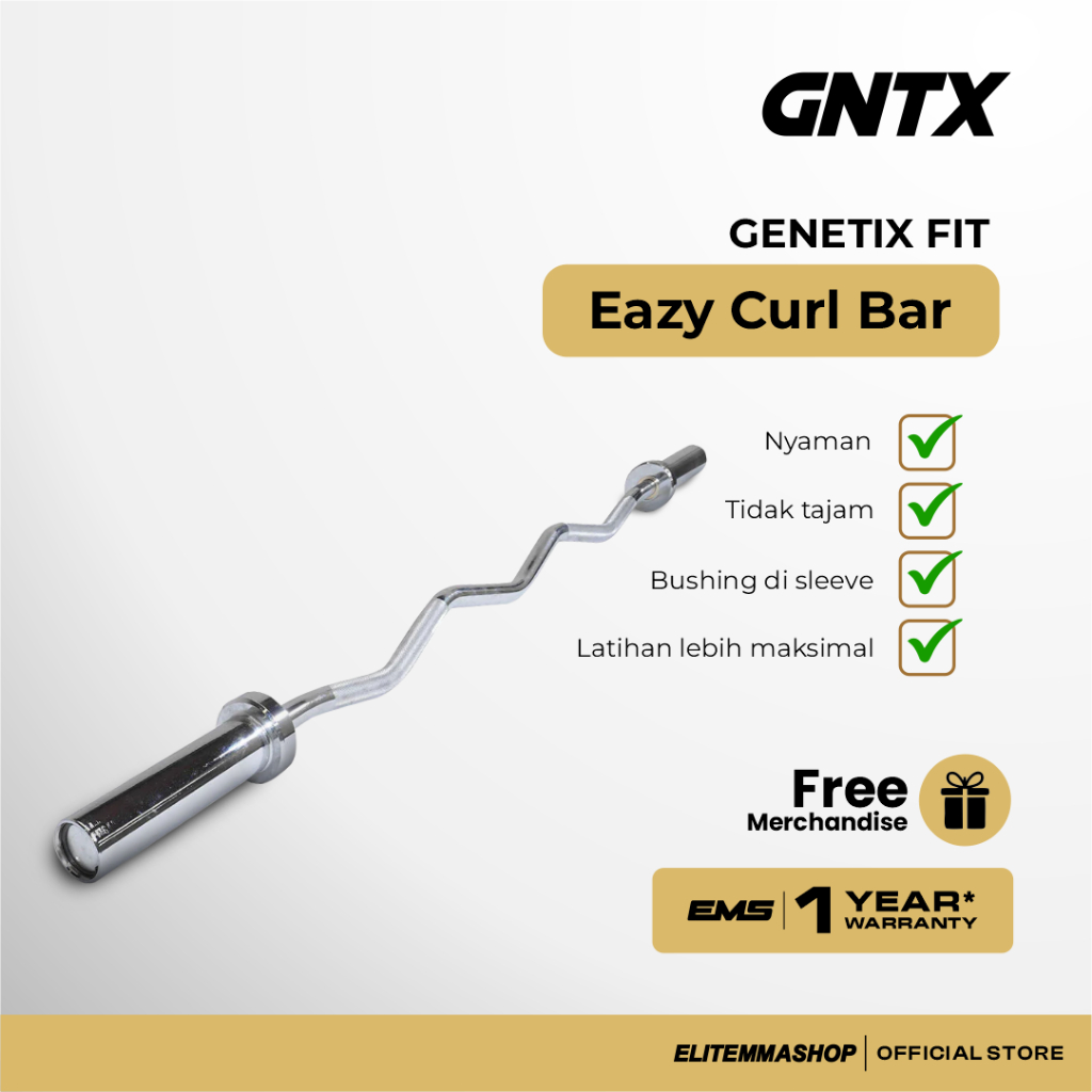 GENETIX FIT Eazy Curl Bar Barbell Barbell Fitness, Bar Fitness, Stik Barbell,