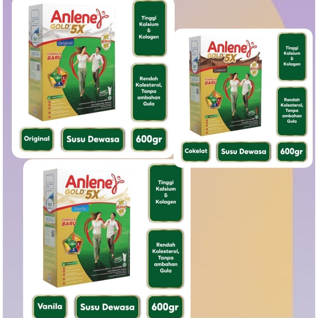 

Anlene gold 5X vanila coklat & original 600g